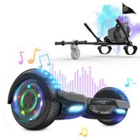 Black Hoverboard and Black Hoverkart Pack - RCB - Super Gift for Kids