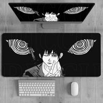 HD Grandininio pjūklo žmogus XXL pelės kilimėlis Anime Reze Žaidėjas Makima Žaidimų PC priedai Pelės kilimėliai Didelis klaviatūros stalo kilimėlis Kompiuterio klaviatūra 30x80x0.2cm