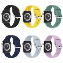 6 vnt. silikoninė apyrankė Keičiama apyrankė iWatch juostai 38/40/41/42/44/45/49/46MM Apple Watch dirželiui Ultra 11 10 9 8 7 6 5 4 3 2 1 SE juostai 42/44/45/49/S(10/11)-46MM gray