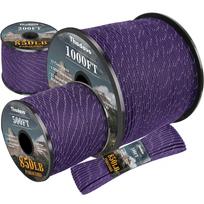 Reflective Paracord Rope 850Ib, 50/100/200/500/1000ft 4MM 11 Strand para Cords Lanyard Utility Parachute Cord for Tent Camping Hiking Survival 100FT violetinė