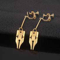 Rohan Kishibe Jojos Bizarre Adventure lydinio auskarai su galvanizuota apdaila Cosplay'ui EarClip black