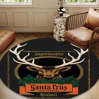 Jager-meister Spirit Drink Round mat, Anti-slip Circle Carpet Chair rug For livingroom,Bedroom, doormat home decor Gift Christmas Gifts 80cmx80cm brown