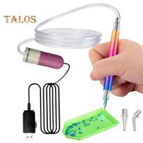 Vaško neturintis deimantinės tapybos rašiklis, elektrinis deimantinės tapybos rašiklis, USB maitinamas deimantų dėjimo vakuuminis rašiklis, skirtas „pasidaryk pats“ deimantinės tapybos amatininkams violetinė