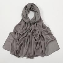 Solid Cotton Modal Hijab For Women Muslim Scarf Big Size Shawls Foulard Islam Head Wraps Headscarves Ramadan Scarves 190*85cm gray