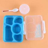 Microwave Bento Lunch Box Picnic Food Fruit Container Storage Box For Kids Adult KTY mėlyna