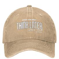Tate Mcrae Think Later World Tour 2024 Concert Merc Baseball Cap Fitted Retro Unisex Men Dad Hats Rock Baseball Caps Gift as picture beige
