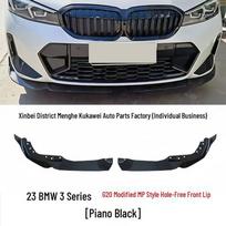 BMW 3 Series G20 Late Model MP Kit No-Drill Front Splitter for 2023 Exterior Body Kit Modification Gloss Black black
