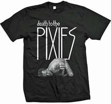 New Authentic Pixies Band Death To The Pixies Lightweight Black T-Shirt L gray