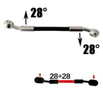 10cm-500cm Motorcycle Dirt Bike Specificmulti Angle High-Temperature Resistant Brake Oil Pipe Braided Brake Hose Fuel Pipe Line 10CM black