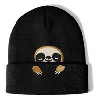 Capybara Embroidered Soft Stretchy Acrylic Hat Unisex Design For Family Friendly Activities And Travel black