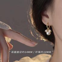 Female Light Luxury Niche Tulip Earrings 1 pair of earrings black