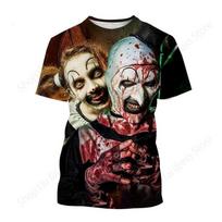 New Horror Movie Terrifier 3d Print Tshirt Men Women Fashion T-shirts Kids Hip Hop Short Sleeve Tops Tees Men Clothing Summer 5XL black