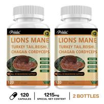 Pslalae - Lion's Mane Mushroom Complex Capsules - Immune Health - Energy 120*2