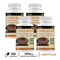 Pslalae - Lion's Mane Mushroom Complex Capsules - Immune Health - Energy 120*4