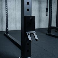 Barbell Storage Hook HeavyDuty Squat Rack SpaceSaving Bracket for Black Single-hole gray