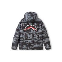 Sprayground Žieminis SG Ryklio Didelis Logotipo Pleistras Kamufliažas Šilta Užtrauktuku Užsegama Pūkinė Striukė Unisex Viršutinis Drabužis Juoda WD941318 M black