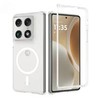 For Motorola Razr Fold MagSafe Wireless Charging Foldable Screen Phone Shockproof Case For Moto Razr Fold Matte Hard Cover Shell Motorola Razr Fold white