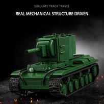 KV-2 Heavy Tank Building Blocks Armored Vehicle Model Bricks Toy Trendy Building Blocks Series MOC Creative Model Birthday Gift black
