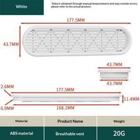 Cabinet Wardrobe Air Vent Grille Ventilation-Cover Plastic Rectangular Exhaust Mesh Furniture Hardware Home Decor Accessories