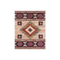 Southwestern Navajo Style Area Rug Red Tribal Geometric Non-Slip Washable Carpet for Living Room, Bedroom, Home Decor 40x60cm 16x24inch
