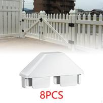 8 vnt. Piketo tvoros kepurėlių dalys, Apsauginės dovanos, PVC šunų ausies dekoratyvinis, Baltas stulpas skirtas gray