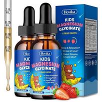2 pakuotės vaikų magnio glicinatas skystas - Lašai miegui, atsipalaidavimui, raminimui ir susikaupimui, su L-teaninu, Omega-3, Vitaminu