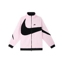 Nike Women's Big Swoosh Reversible Boa Jacket Asia Sizing (Unisex) Velvet Jackets BQ6546 601 L white