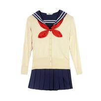 Himiko Toga apranga Stilingas Jk Jūreiviškas mokyklos uniformos Cosplay rinkinys Costume,L beige