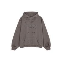 Balenciaga Caps Destroyed Oversize Fit Hoodie 659403TKVB67185 S gray