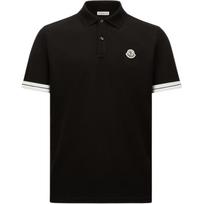 Moncler logo cotton polo shirt K10918A0002789ALK999 XL black