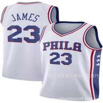 Philadelphia 76ers NBA krepšinio marškinėliai vyriški medvilnės mišinys komandinė sportinė marškinėlė 23 Juoda Raudona Mėlyna Balta Karščiu presuota Medium