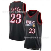Philadelphia 76ers NBA krepšinio marškinėliai vyriški medvilnės mišinys komandinė sportinė marškinėlė 23 Juoda Raudona Mėlyna Balta Karščiu presuota Medium
