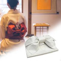Japoniškas kimono Obi diržas, lengvas nešiojamasis tradicinis juosmens dirželis su iš anksto surištu balta