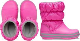 Crocs™ Winter Puff Boot Kid’s Electric Pink/Light Grey - 30