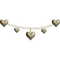 Crocs™ Crocs Jibbitz Gold Heart Chain 198445377006 Crocs Jibbitz Gold Heart Chain 198445377006 - One size