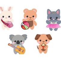 Crocs™ Crocs Jibbitz Cutie Animal Friends 5 Pack 198445376498 Crocs Jibbitz Cutie Animal Friends 5 Pack 198445376498 - One size