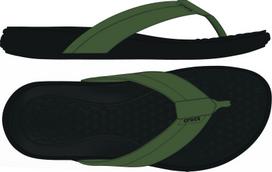 Crocs™ Yukon Surf Flip Army Green/Black - 47,5