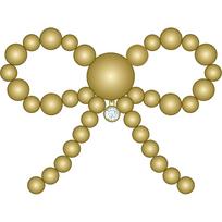 Crocs™ Jibbitz Gold Beaded Bow 198445304262 Jibbitz Gold Beaded Bow 198445304262 - One size