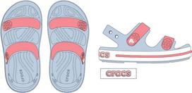 Crocs™ Crocband Cruiser Sandal Blue Frost/Guava - 24