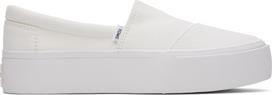 TOMS Washed Women Alpargata Fenix Slip-On Platform White - 41
