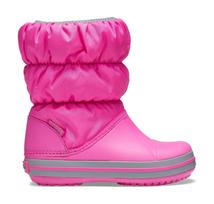 Crocs™ Kids’ Winter Puff Boot Electric Pink/Light Grey - 23