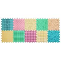 Masažinis kilimėlis „Puzzle Mix Pastel“ 10 elementų