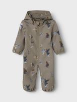 NAME IT Softshell kombinezonas KŪDIKIAMS "Linksmi žvėreliai" (Rudas) - 50/56