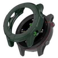 Silikoninis dėklas Garmin Forerunner 255 255 music 255s 255s music Ekranėlio dėklas Garmin Forerunner 955 955 Solar Laikrodžio dėklas Forerunner 955 Solar tamsiai žalia spalva