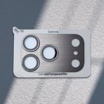 Šarvuotas fotoaparato objektyvo apsauginis stiklas iPhone 17 Pro max 17pro Metalinis dėklas Žiedas Galinio objektyvo Grūdinto stiklo dangtelis iPhone17pro Dangtelis For iPhone 17Pro Max pilka