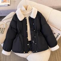 New Winter Down Cotton-padded Jacket Korean Version Waist Cotton-padded Jacket Thickened Jacket XL juoda