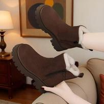 Snow Boots Women's Shoes, Casual and Versatile Short-tube Anti-slip Padded Cotton Shoes 40 ruda