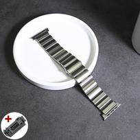 Titanium Bracelet For Apple Watch Ultra 2 49mm Series 9 8 7 45mm Luxury Strap For iWatch 6 SE 5 4 3 44mm 42mm Mens Business Band for apple watch 44mm sidabras