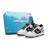 Nike Dunk Lemon Joy Abrasion Resistant Cushioning Low top Skateboard Shoes Men's Black Gray DD1391-100(Team778-S-BOX) 45 blue