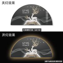 Living Room Wall Clocks Luxury Creativity LED Clock Wall Mounted Digital Display Electronic Wall Clock Murale Lamp Home Decor (as the picture,80X40CM) black